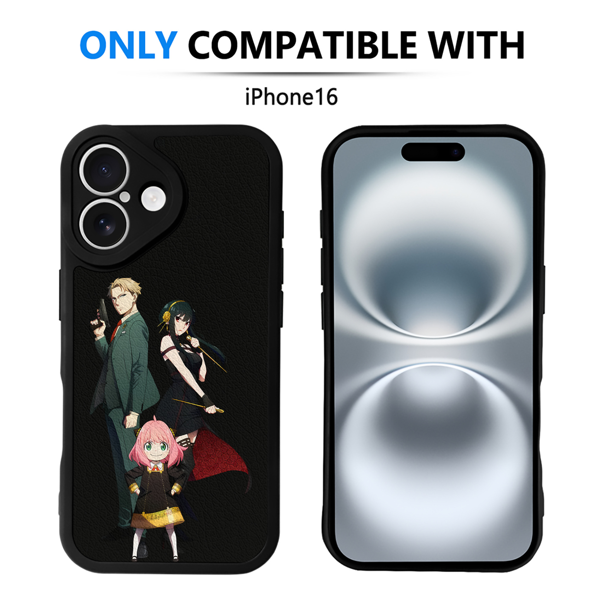 （画像用） SPY×FAMILY间谍家家酒 【iPhone 16シリーズ対応】シリコンスマホケース（レザー調） 材質：シリコン